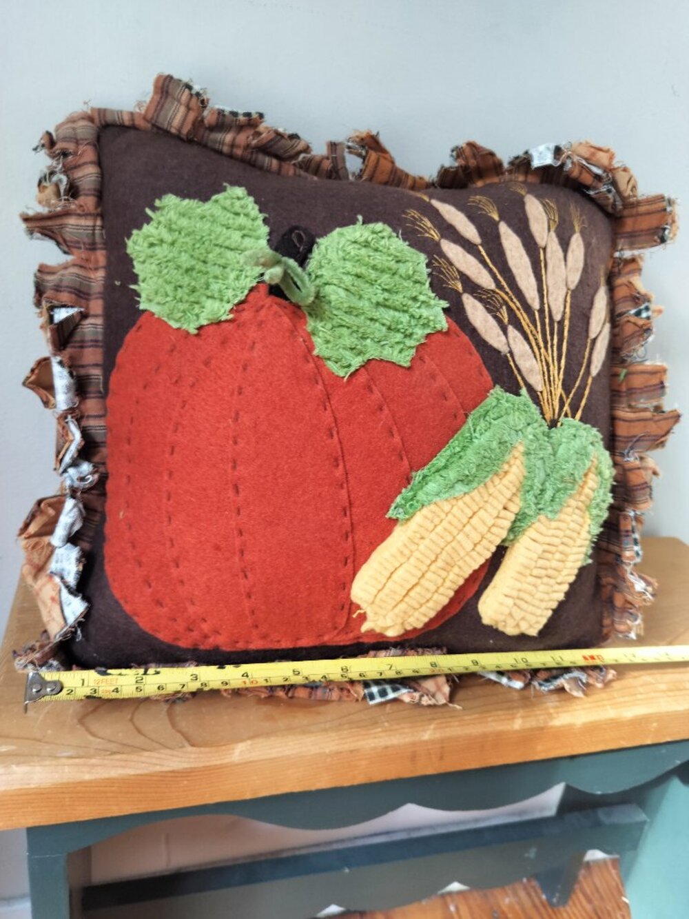 Vintage Harvest Folk Pillow